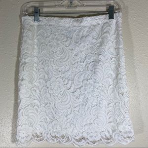 Divided Woman’s Lace Skirt Cream Medium Mini Skirt elastic waistband